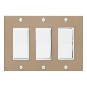 Solid Color Light Switch Cover Triple Rocker