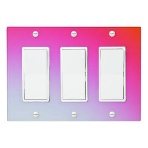Solid Color Light Switch Cover Triple Rocker