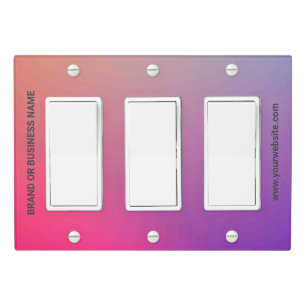 Solid Color Light Switch Cover Triple Rocker