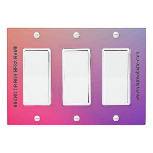 Solid Color Light Switch Cover Triple Rocker