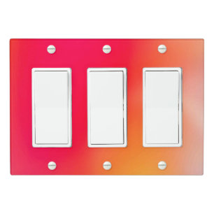 Solid Color Light Switch Cover Triple Rocker