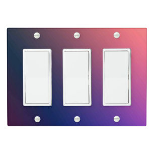 Solid Color Light Switch Cover Triple Rocker