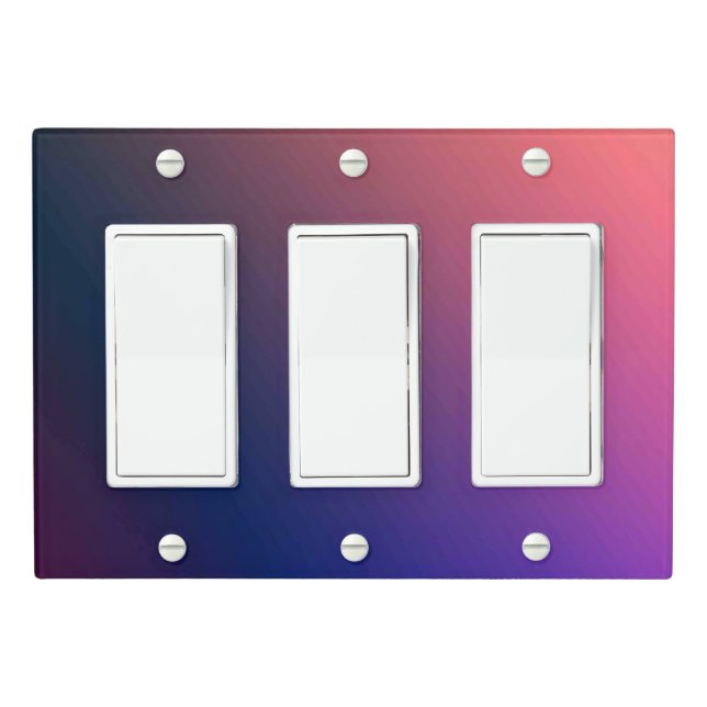 Solid Color Light Switch Cover Triple Rocker (In Situ)