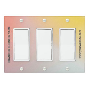 Solid Color Light Switch Cover Triple Rocker