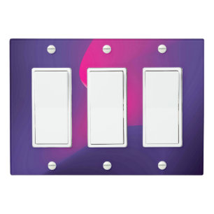 Solid Color Light Switch Cover Triple Rocker