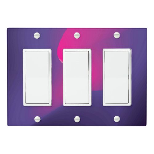 Solid Color Light Switch Cover Triple Rocker