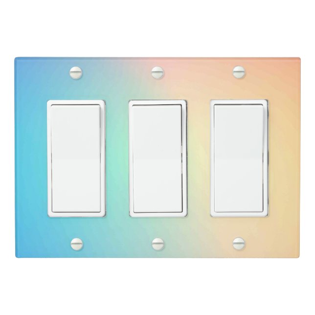 Solid Color Light Switch Cover Triple Rocker (In Situ)