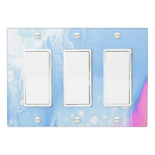 Solid Color Light Switch Cover Triple Rocker