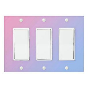 Solid Color Light Switch Cover Triple Rocker