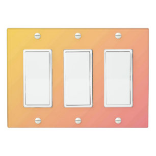 Solid Color Light Switch Cover Triple Rocker