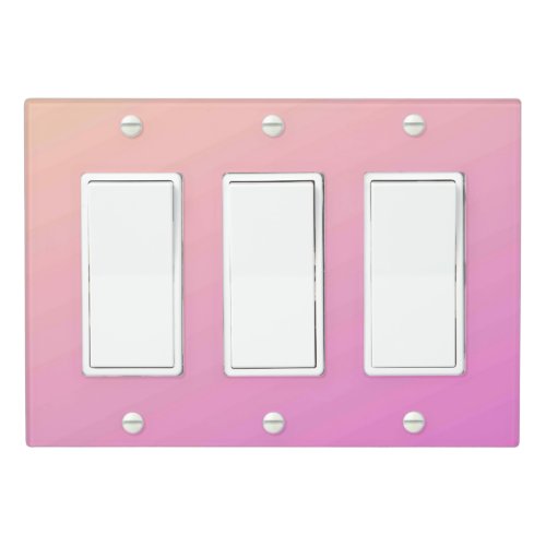 Solid Color Light Switch Cover Triple Rocker