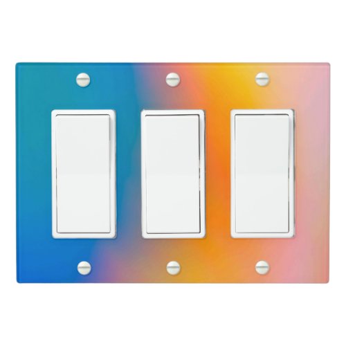 Solid Color Light Switch Cover Triple Rocker