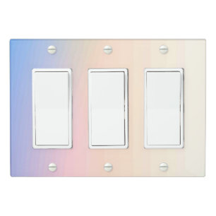 Solid Color Light Switch Cover Triple Rocker
