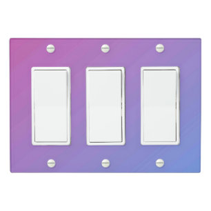 Solid Color Light Switch Cover Triple Rocker