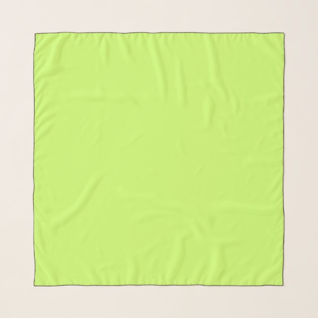 Solid color light yellow green scarf (Front)
