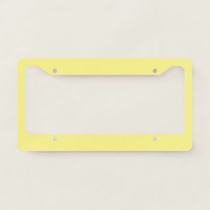 Solid Color Light Yellow License Plate Frame