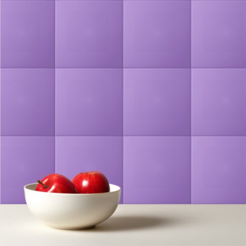 Solid color lilac bush ceramic tile