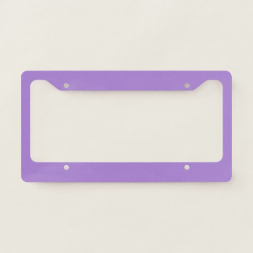 Solid color lilac bush license plate frame