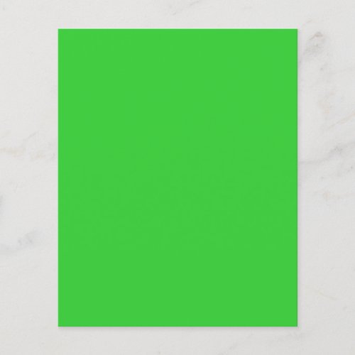 Solid Color Lime Green Blank Flyer