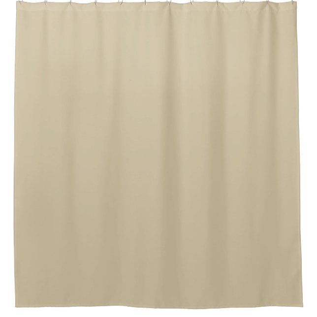 solid color limestone tan chalk shower curtain (Front)
