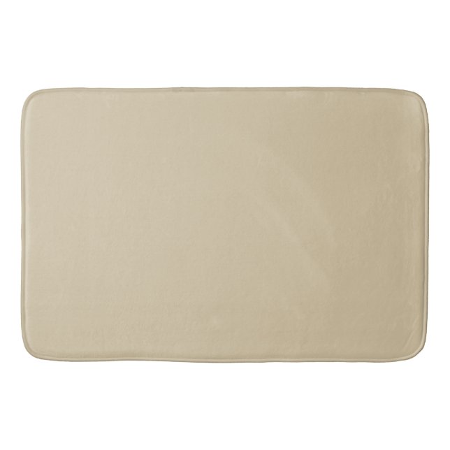 solid color limestone tan stone bath mat (Front)