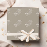 Solid Color Linen Beige - Mr & Mrs Wedding Favors Wrapping Paper<br><div class="desc">A beautiful color with chic fonts make a statement piece for a reception favor. This would be perfect for receptions and anniversary parties. Items are easier to customize when you replace all text and photos first. If your art still needs to be adjusted, click on the Customize This button. This...</div>