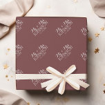 Solid Color Marsala - Mr & Mrs Wedding Favors Wrapping Paper<br><div class="desc">A bold color with chic fonts make a statement piece for a reception favor. Items are easier to customize when you replace all text and photos first. If your art still needs to be adjusted, click on the Customize This button. This will take you to a design area where you...</div>