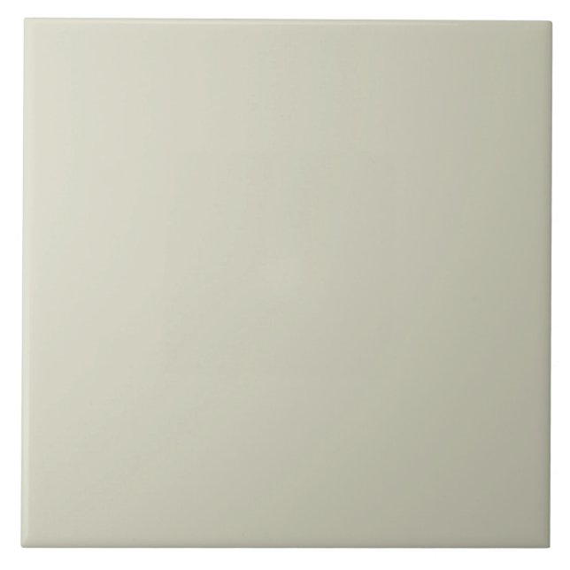 Solid Color Medlar Green D6D5C1 Ceramic Tile (Front)