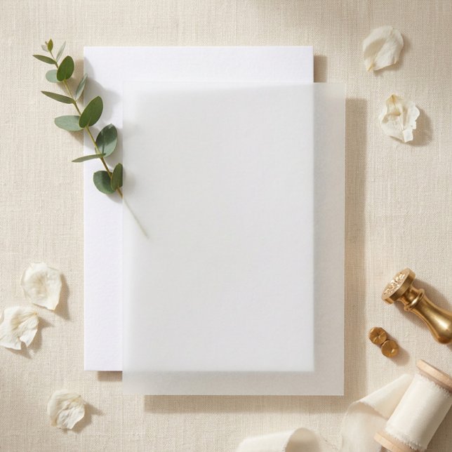 Solid Color Minimal Elegant Custom Wedding Vellum Invitations (Creator Uploaded)