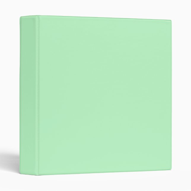 Solid Color: Mint 3 Ring Binder (Front/Spine)