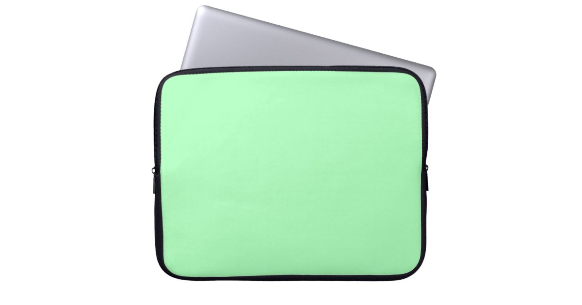 Solid Color Mint Green Laptop Sleeve Zazzle
