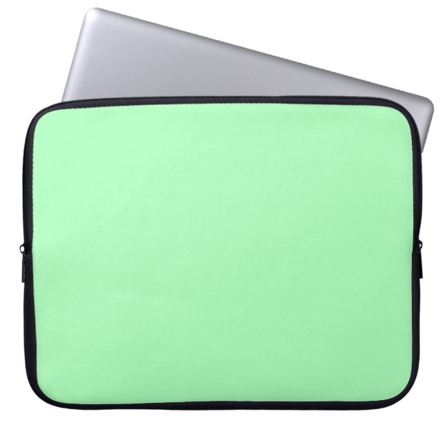 Solid Color Mint Green Laptop Sleeve (Front)