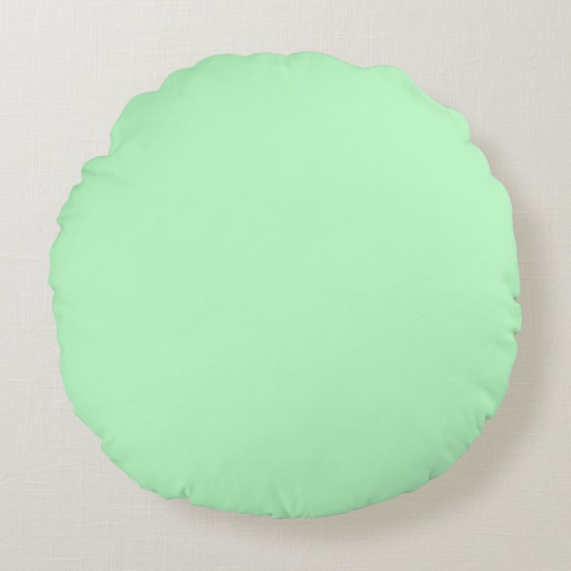 Solid Color: Mint Round Pillow (Front)