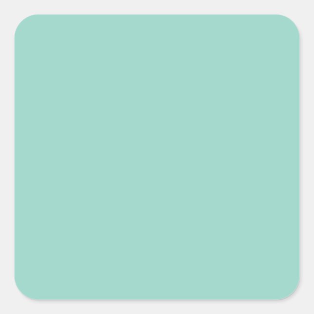 Solid Color Mint Square Sticker (Front)