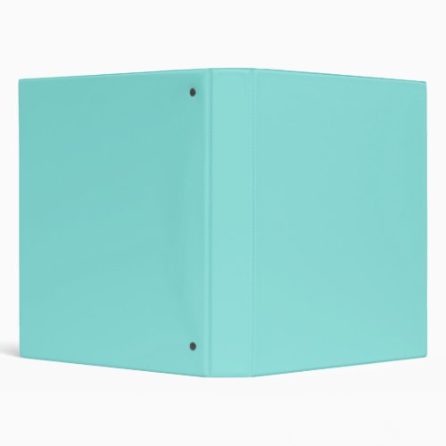 Solid color misty teal turquoise 3 ring binder