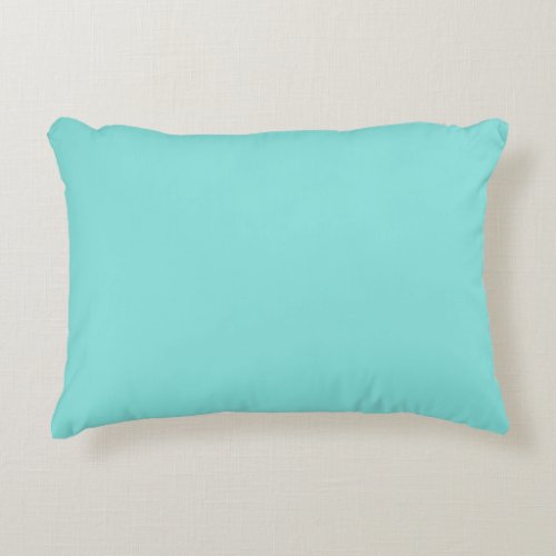 Solid color misty teal turquoise accent pillow