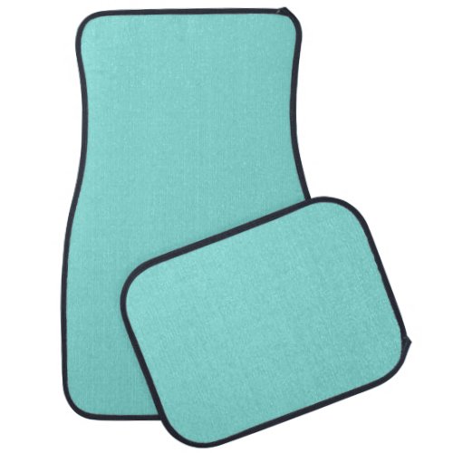 Solid color misty teal turquoise car floor mat