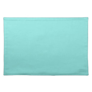Solid color misty teal turquoise cloth placemat