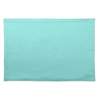 Solid color misty teal turquoise cloth placemat