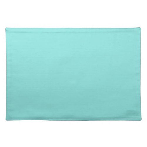 Solid color misty teal turquoise cloth placemat