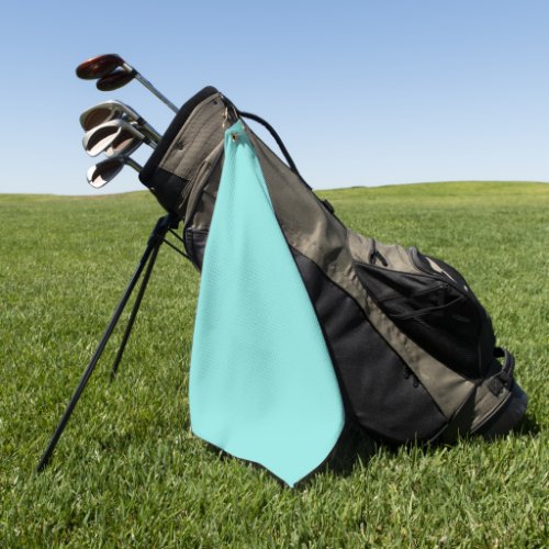 Solid color misty teal turquoise golf towel