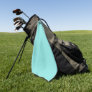 Solid color misty teal turquoise golf towel