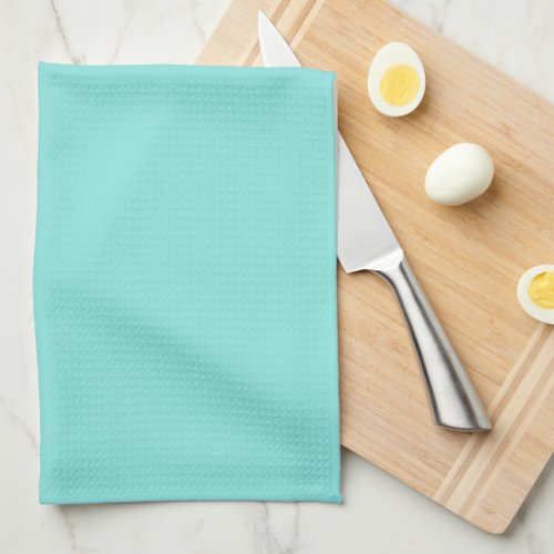 Solid color misty teal turquoise kitchen towel