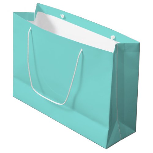Solid color misty teal turquoise large gift bag
