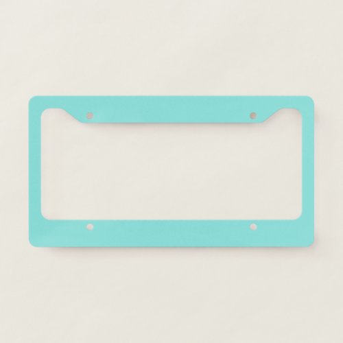 Solid color misty teal turquoise license plate frame