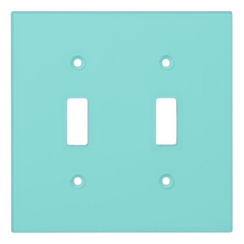 Solid color misty teal turquoise light switch cover