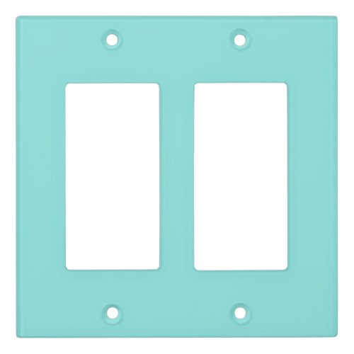 Solid color misty teal turquoise light switch cover