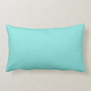 Solid color misty teal turquoise lumbar pillow