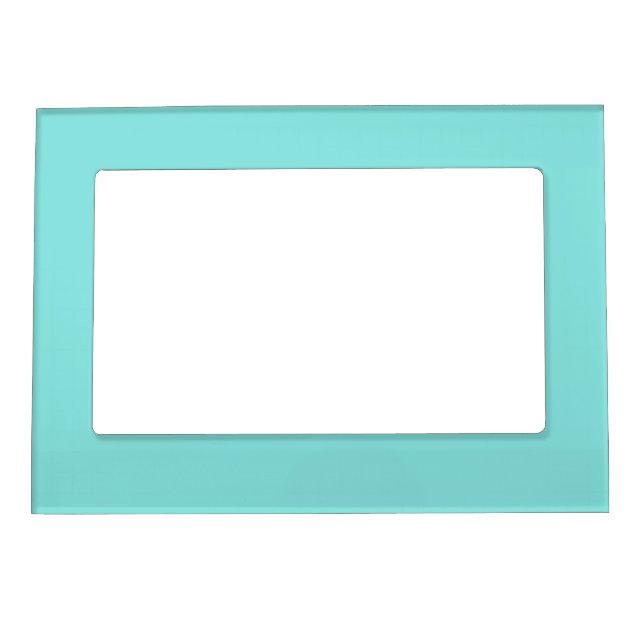 Solid color misty teal turquoise magnetic frame (Front)