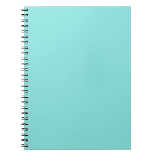 Solid color misty teal turquoise notebook